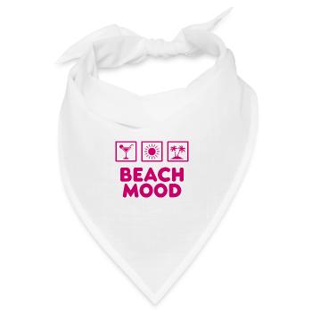 Beach Mood Sommer Sonne Meer Cocktail - Bandana Dreieckstuch - Weiß - Vorne