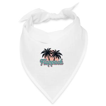 Flappach Ravensburg Palmen - Bandana Dreieckstuch - Weiß - Vorne