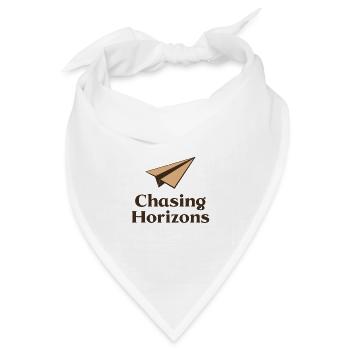 Papierflieger Spruch Zitat Chasing Horizons - Bandana Dreieckstuch - Weiß - Vorne