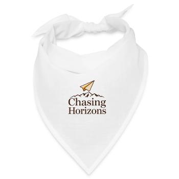 Papierflieger Spruch Zitat Chasing Horizons - Bandana Dreieckstuch - Weiß - Vorne