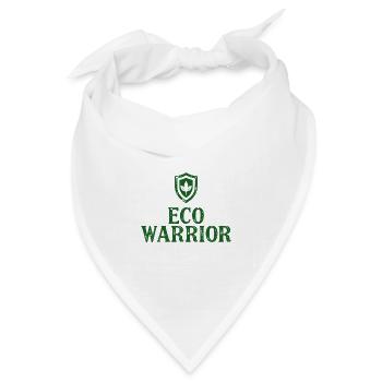 Eco Warrior Naturschutz Umweltschutz - Bandana Dreieckstuch - Weiß - Vorne