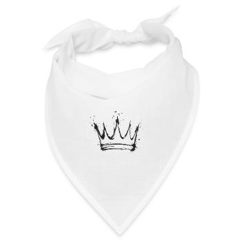 Krone Splash Art - Bandana Dreieckstuch - Weiß - Vorne