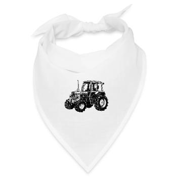 Belarus mtz Traktor Landwirt Geschenk - Bandana Dreieckstuch - Weiß - Vorne
