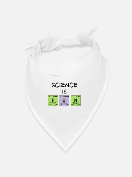 Science is Fun - Bandana Dreieckstuch - Weiß