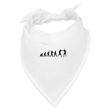 Evolution des Boxens | Boxer-Geschenk - Bandana Dreieckstuch - Weiß - Vorne