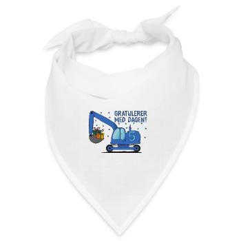 Gravemaskin Gratulerer med dagen 5 - Bandana Dreieckstuch - Weiß - Vorne