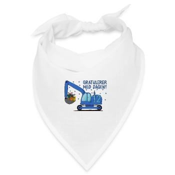 Gravemaskin Gratulerer med dagen 12 - Bandana Dreieckstuch - Weiß - Vorne
