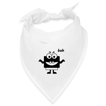 Kleines Monster macht Buh - Bandana Dreieckstuch - Weiß - Vorne