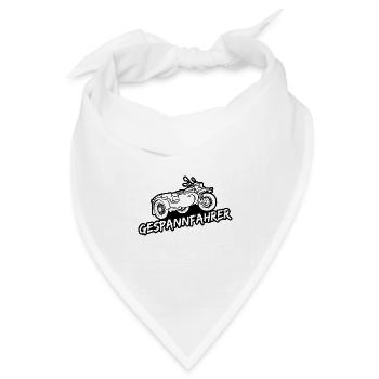 Gespannfahrer Ural Beiwagen Motorrad - Bandana Dreieckstuch - Weiß - Vorne