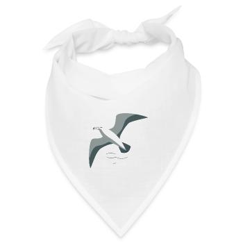 Majestätischer Albatros - Bandana Dreieckstuch - Weiß - Vorne