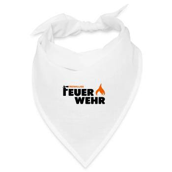 Freiwillige Feuerwehr Flamme - Bandana Dreieckstuch - Weiß - Vorne