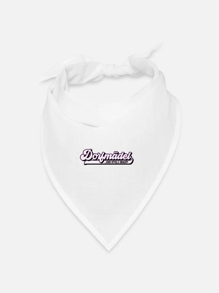 Farben änderbar | Dorfmädel Dorfmädchen - Bandana Dreieckstuch - Weiß