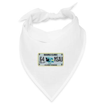 Willkommen auf den Nassau Bahamas - Bandana Dreieckstuch - Weiß - Vorne