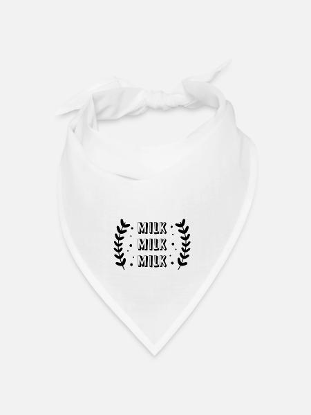 Milch Milch Milch - Bandana Dreieckstuch - Weiß