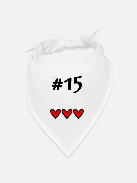 15 JAHRE. 15-jähriges Jubiläum. GEBURTSTAG 15 JAHRE. 15 - Bandana Dreieckstuch - Weiß