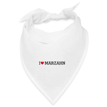 I love Marzahn - Bandana Dreieckstuch - Weiß - Vorne