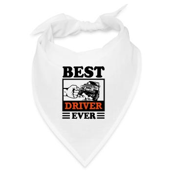 Jeep Fahrer Offroad Range Rover Geländewagen - Bandana Dreieckstuch - Weiß - Vorne