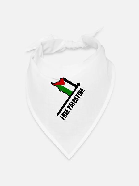 Free palestine - Bandana Dreieckstuch - Weiß