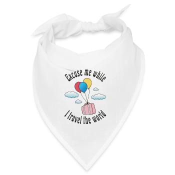 Entschuldige während ich um die Welt reise - Bandana Dreieckstuch - Weiß - Vorne