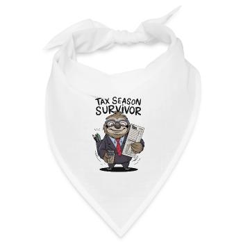 Steuersaison Überlebender - Bandana Dreieckstuch - Weiß - Vorne