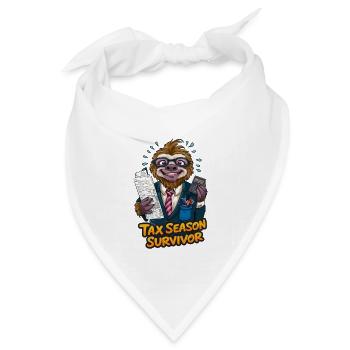 Steuersaison Überlebender - Bandana Dreieckstuch - Weiß - Vorne