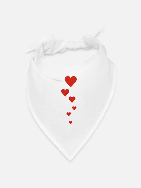 liebe - Bandana Dreieckstuch - Weiß
