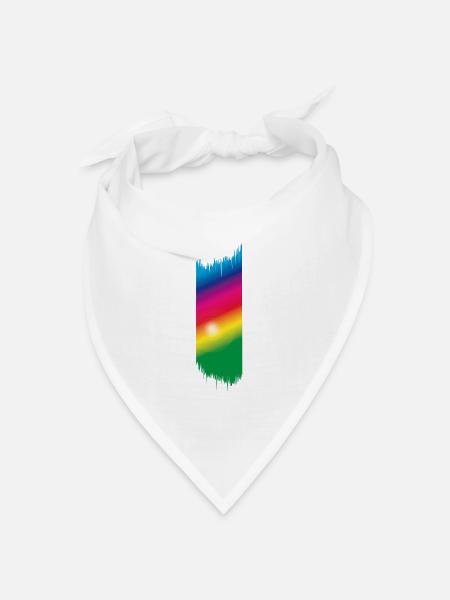 Farbspektrum - Rainbow - Bandana Dreieckstuch - Weiß