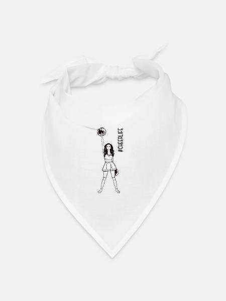 Cheerlife Frau Anfeuern Cheerleading Cheerleader - Bandana Dreieckstuch - Weiß