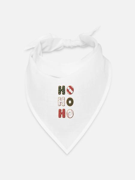 Weihnachten HoHoHo Kekse - Bandana Dreieckstuch - Weiß