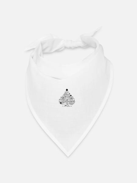 Spades Poker - Bandana Dreieckstuch - Weiß