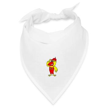 Minol Pirol Vogel (coole Version) - Bandana Dreieckstuch - Weiß - Vorne
