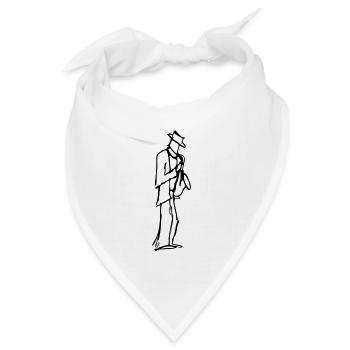 Jazzman - Bandana Dreieckstuch - Weiß - Vorne