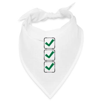 3 Haken Buttons - Bandana Dreieckstuch - Weiß - Vorne