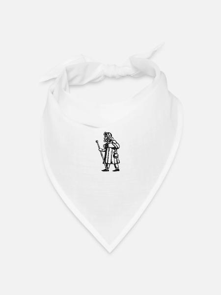 Pilger Compostela - Bandana Dreieckstuch - Weiß