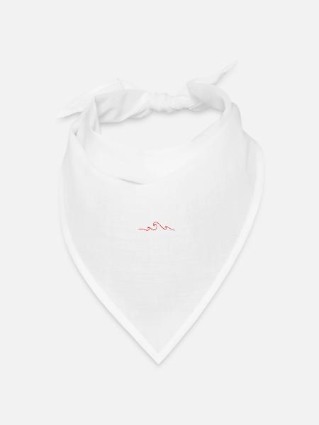 Wellen - Bandana Dreieckstuch - Weiß