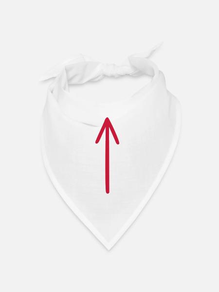 Pfeil selbst gestalten DIY - Bandana Dreieckstuch - Weiß