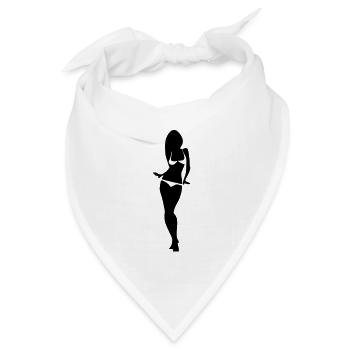 bikini girl - Bandana Dreieckstuch - Weiß - Vorne