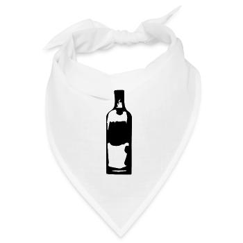 Vodkaflasche - Bandana Dreieckstuch - Weiß - Vorne