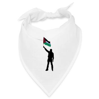 freies Palästina - Bandana Dreieckstuch - Weiß - Vorne