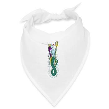 Sirene - Bandana Dreieckstuch - Weiß - Vorne