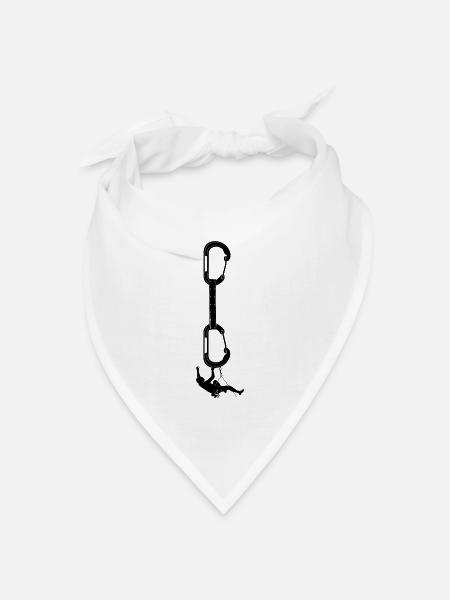 Bergsport mit klettern oder climbing. Felsklettern - Bandana Dreieckstuch - Weiß
