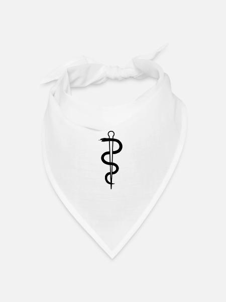 Krankenschwester Schlangensymbol - Bandana Dreieckstuch - Weiß