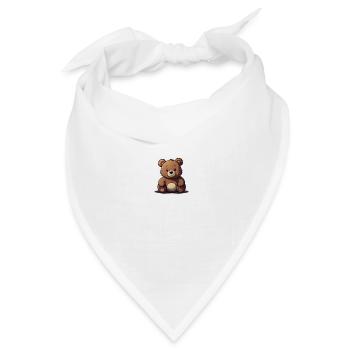 Niedlicher Bär - Bandana Dreieckstuch - Weiß - Vorne