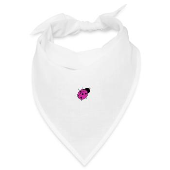 Marienkäfer Pink - Bandana Dreieckstuch - Weiß - Vorne