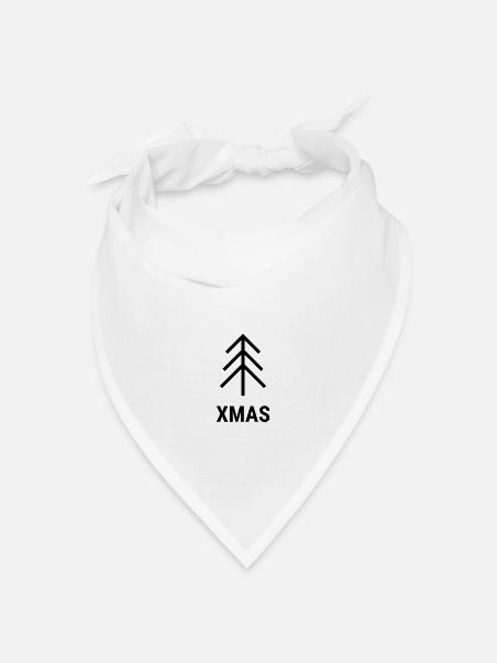 XMAS - Bandana Dreieckstuch - Weiß
