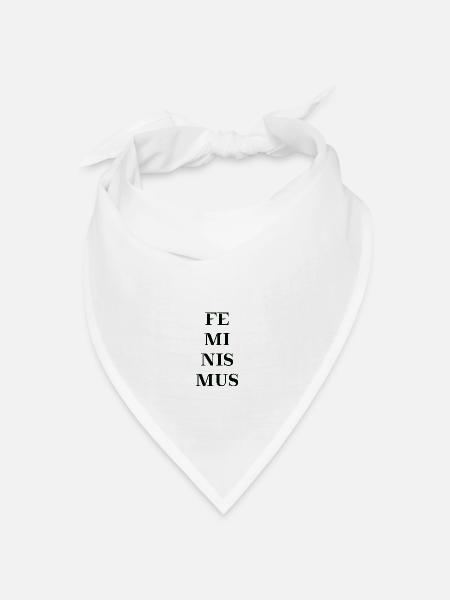 Feminismus Geschenkidee feministisch - Bandana Dreieckstuch - Weiß