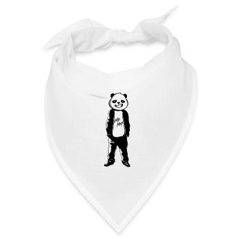 hiphop battlerap-panda freestyle rapmusik - Bandana Dreieckstuch - Weiß - Vorne
