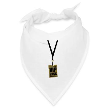 VIP Pass - Bandana Dreieckstuch - Weiß - Vorne