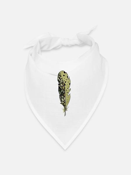 Feder Mosaik Naturkraft - Bandana Dreieckstuch - Weiß