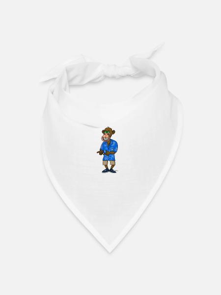 Crypto Affe zeigt Fingerpistole (Crypto Ape) - Bandana Dreieckstuch - Weiß